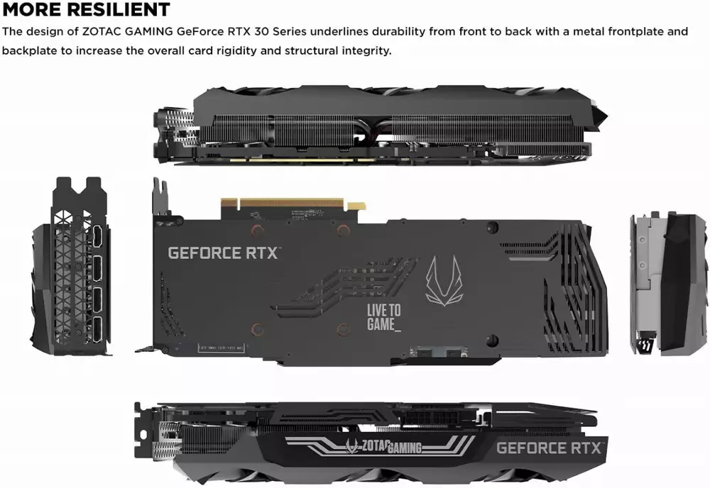 Видео карта ZOTAC GAMING GeForce RTX 3080 Trinity