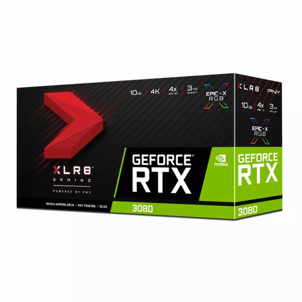 Видео карта PNY GeForce RTX 3080 10GB XLR8 Gaming UPRISING EPIC-X RGB Triple Fan Edition
