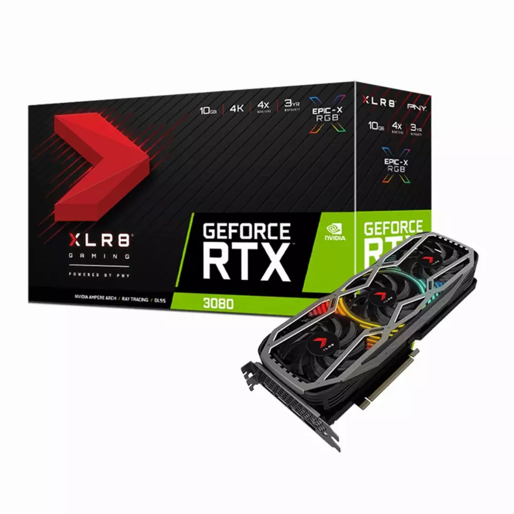 Видео карта PNY GeForce RTX 3080 10GB XLR8 Gaming REVEL EPIC-X RGB Triple Fan Edition