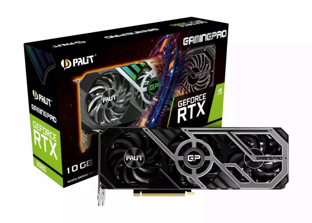 Видео карта PALIT GeForce RTX 3080 GamingPro 10G LHR