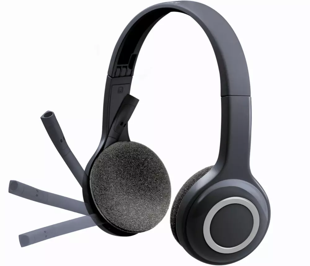 Безжични слушалки Logitech H600, Микрофон, USB, Черни