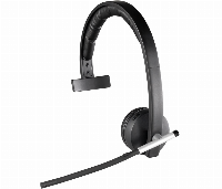 Безжична моно слушалка Logitech H820е, Микрофон, USB, Черни