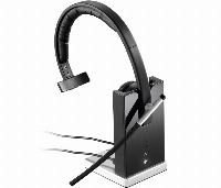 Безжична моно слушалка Logitech H820е, Микрофон, USB, Черни