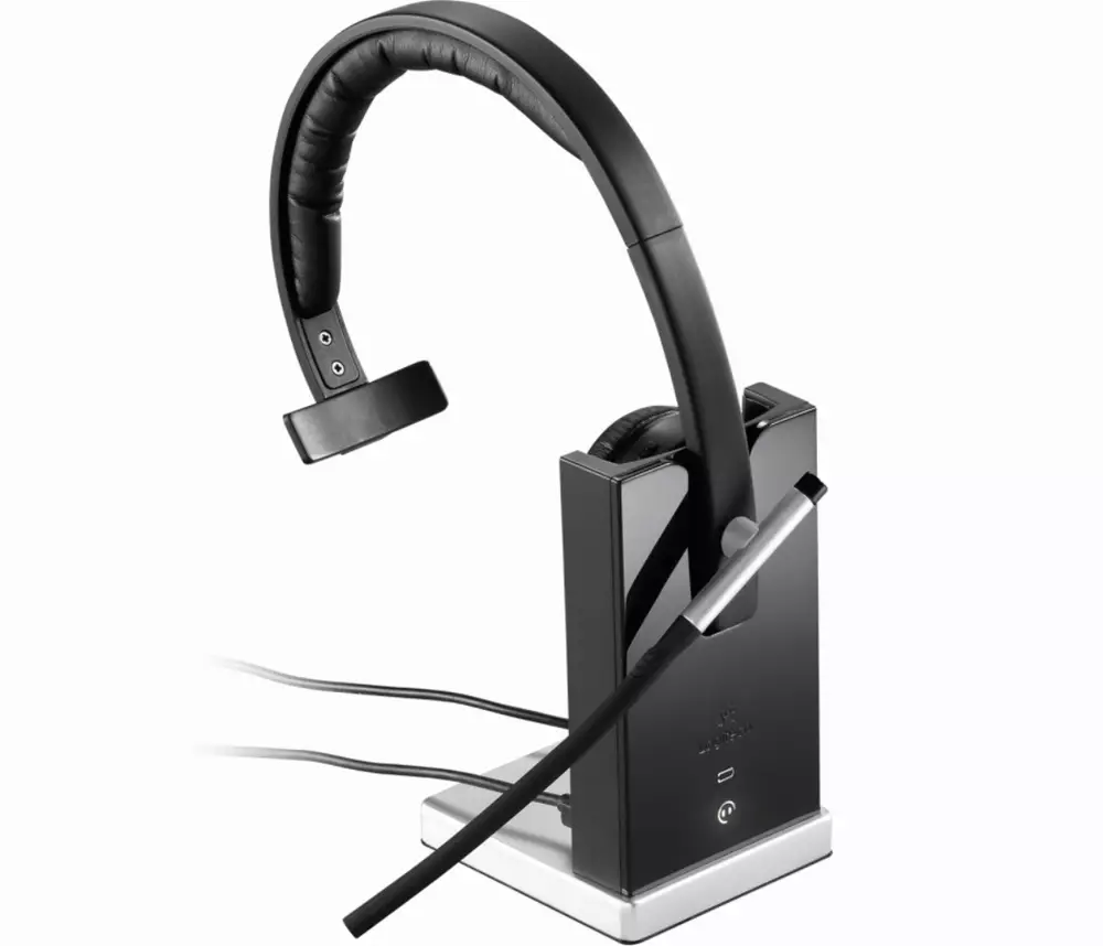 Безжична моно слушалка Logitech H820е, Микрофон, USB, Черни