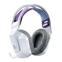 Геймърски слушалки Logitech G733 Lightspeed Wireless RGB, Микрофон, Бели