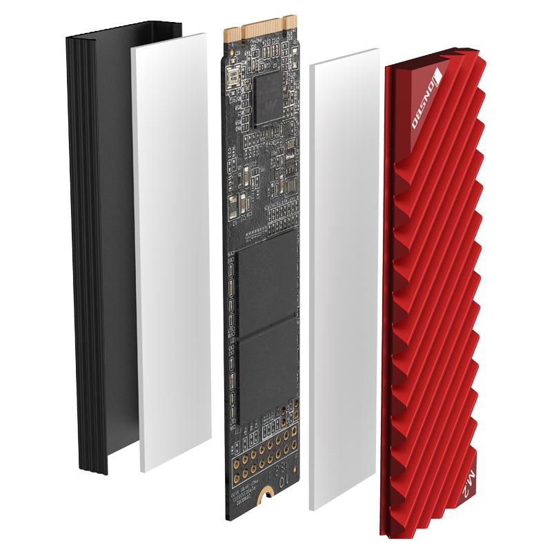 Пасивен охладител Jonsbo M.2 SSD, оребрен