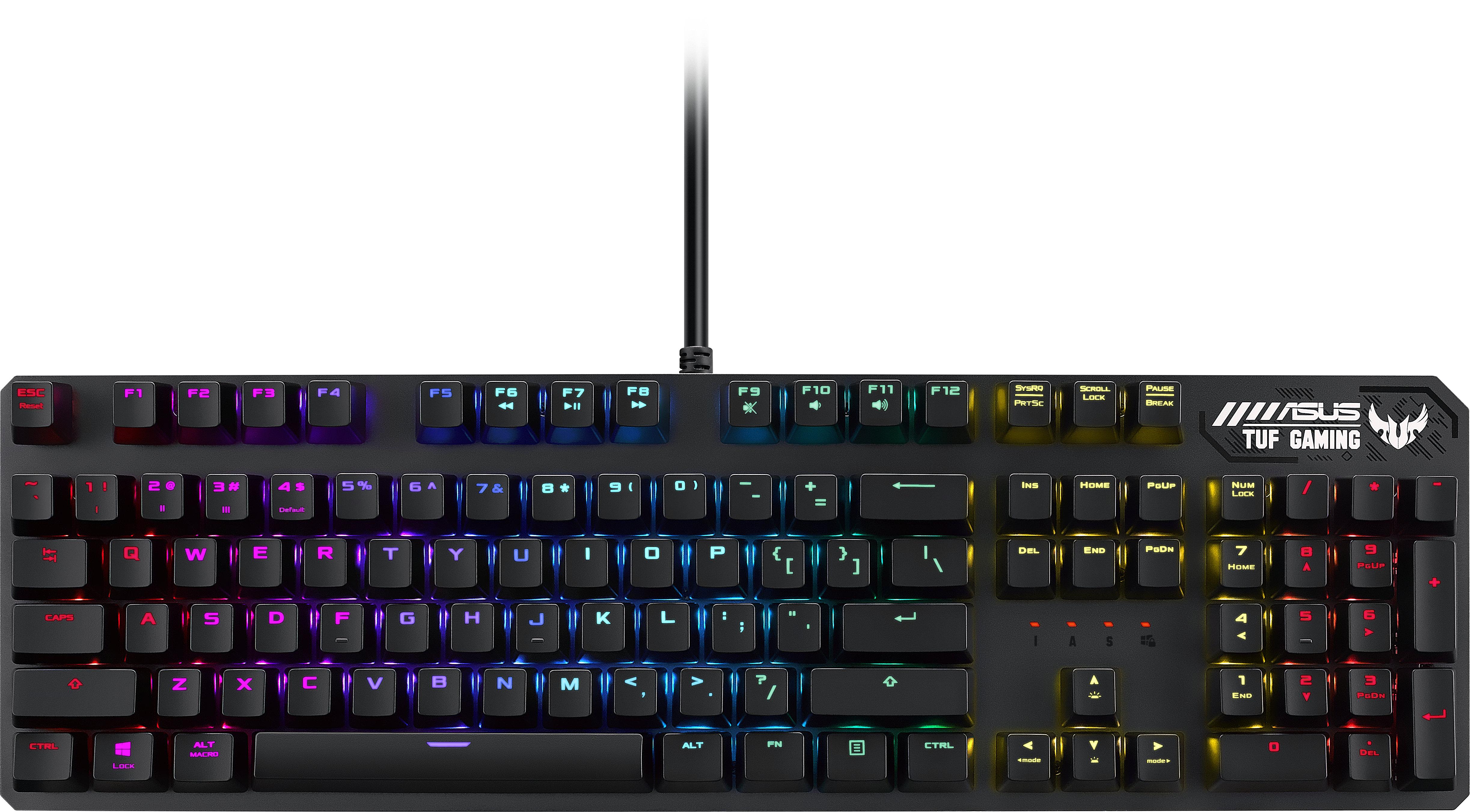 Геймърска механична клавиатура ASUS TUF Gaming K3 RGB, Red switch, Aura sync - 90MP01Q0-BKUA00