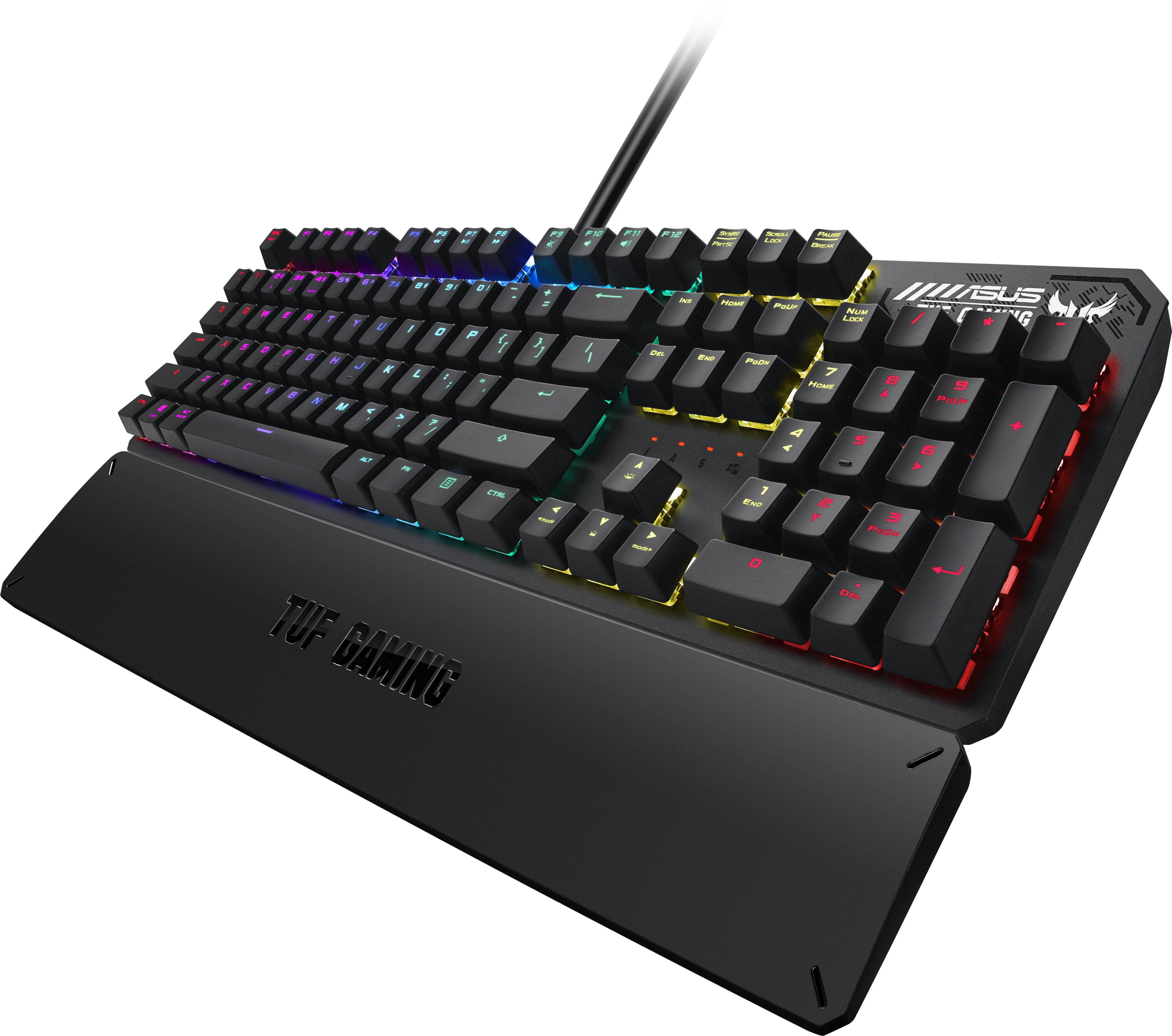 Геймърска механична клавиатура ASUS TUF Gaming K3 RGB, Red switch, Aura sync - 90MP01Q0-BKUA00