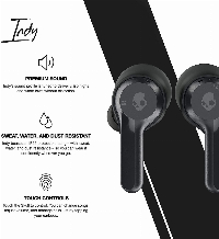 Блутут слушалки Skullcandy Indy True Wireless, Черен