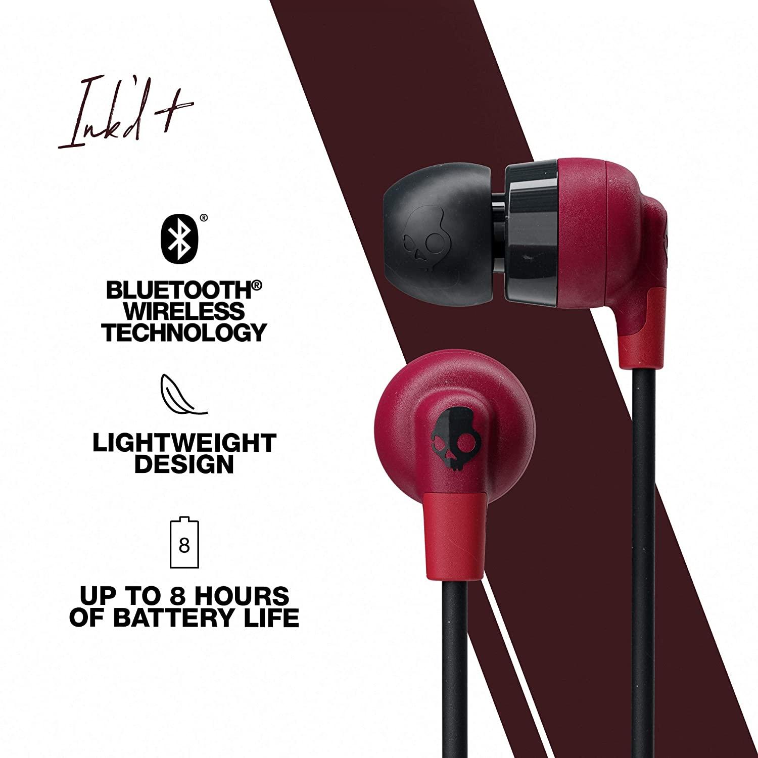 Блутут слушалки тапи Skullcandy INKD + Wireless Червен