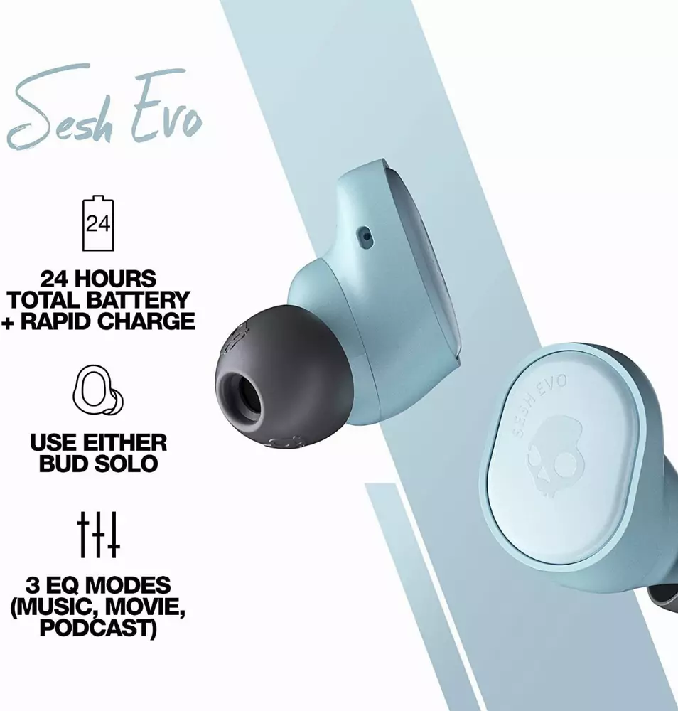 Блутут слушалки Skullcandy Sesh Evo True Wireless, Син