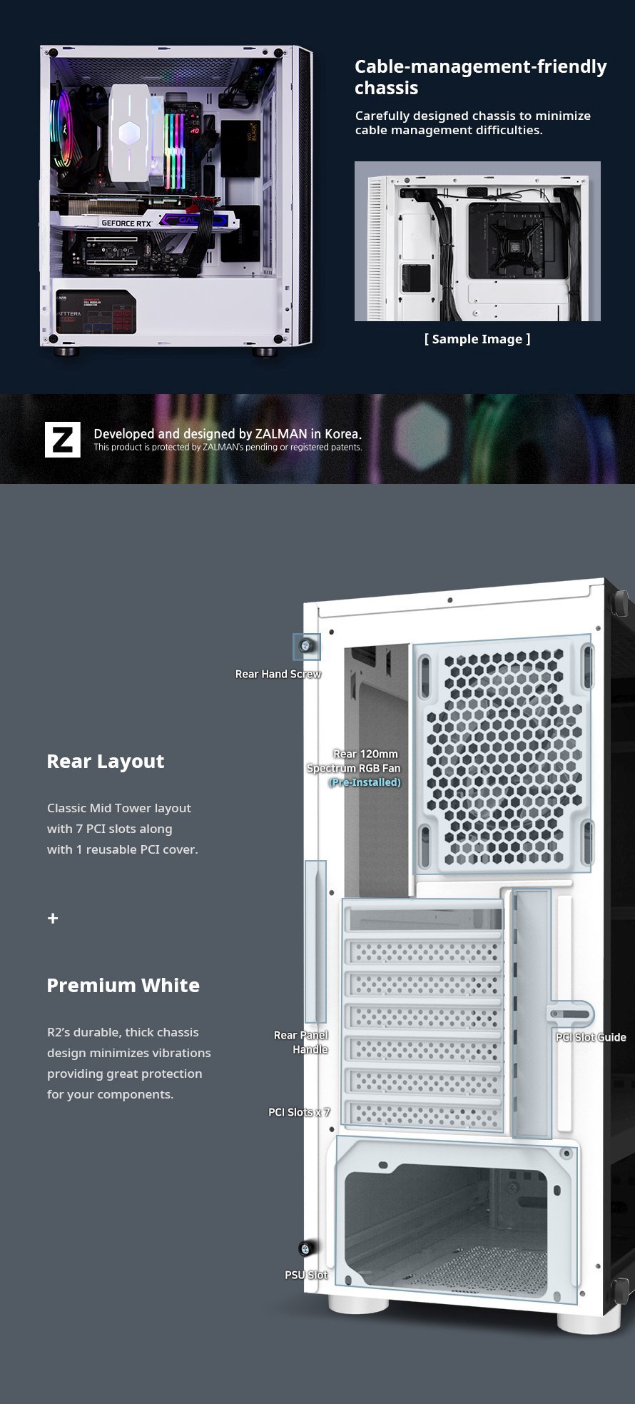 Кутия Zalman R2 WHITE ATX CASE