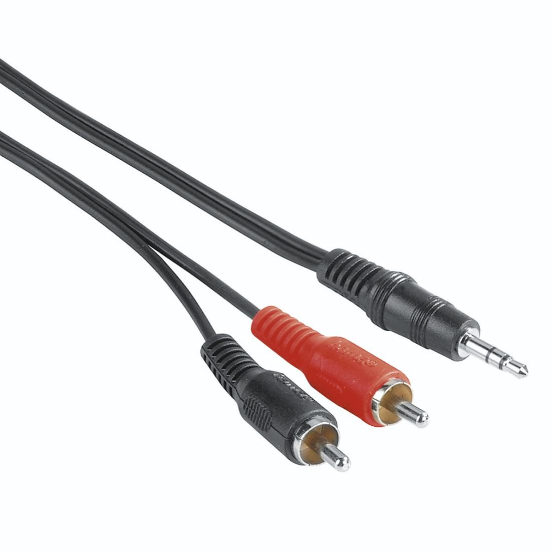 Аудіо кабель HAMA Стерео джек 3,5 mm -2 x RCA чоловічий, 2м