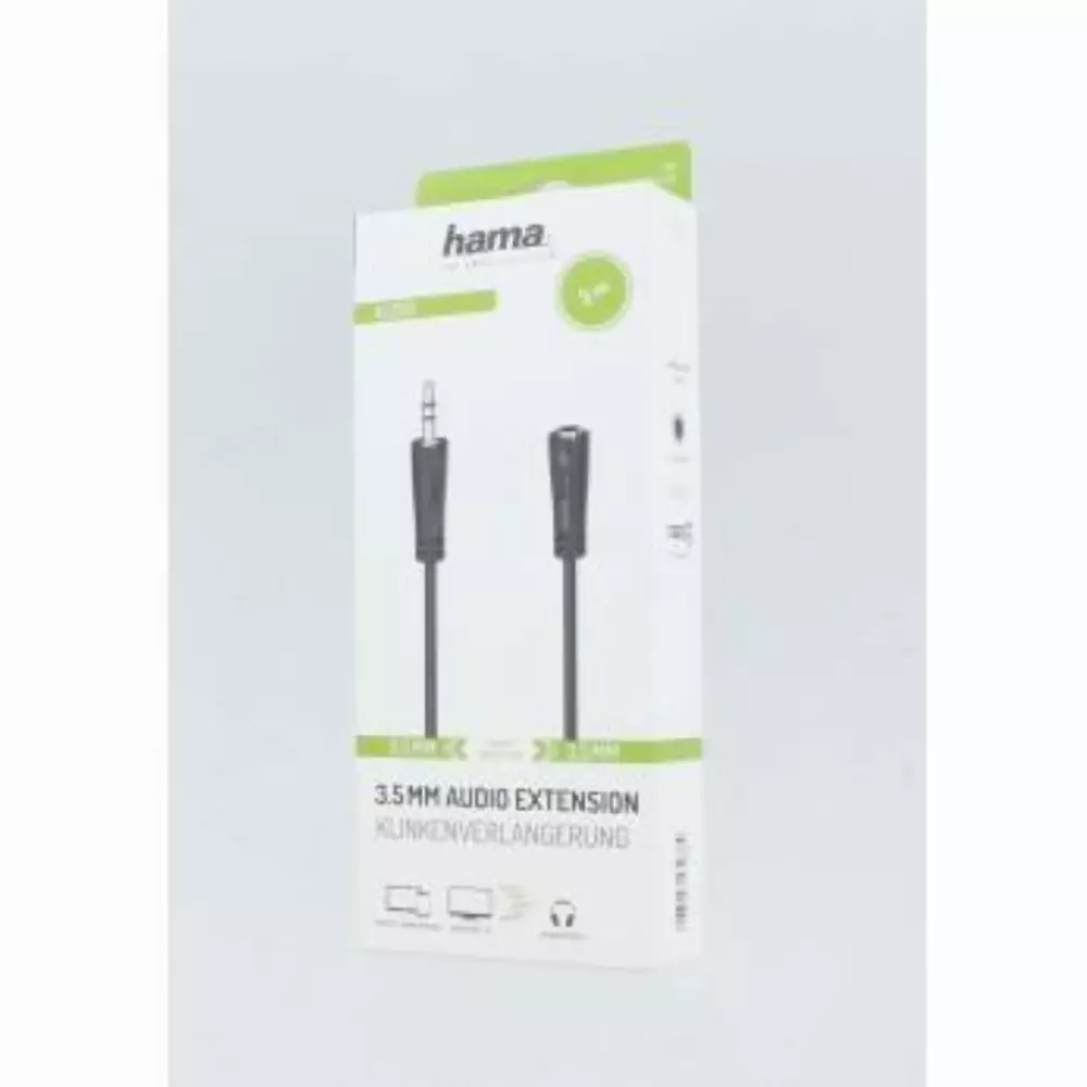 Аудио удължителен кабел HAMA 3.5мм стерео жак мъжки/женски, 3м