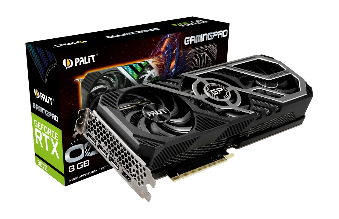 Видео карта PALIT GeForce RTX 3070 GamingPro OC 8GB LHR