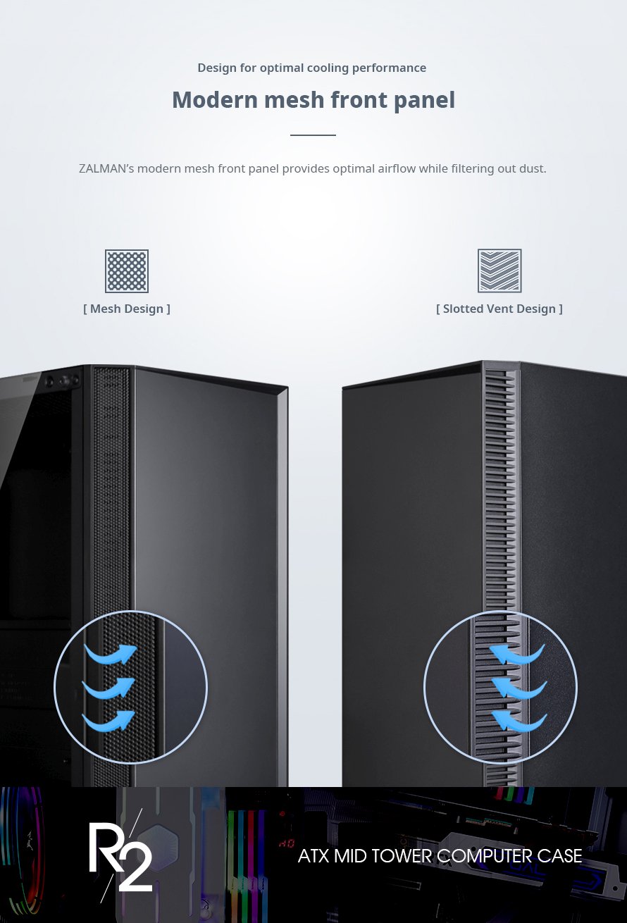 Кутия Zalman R2 BLACK ATX Case