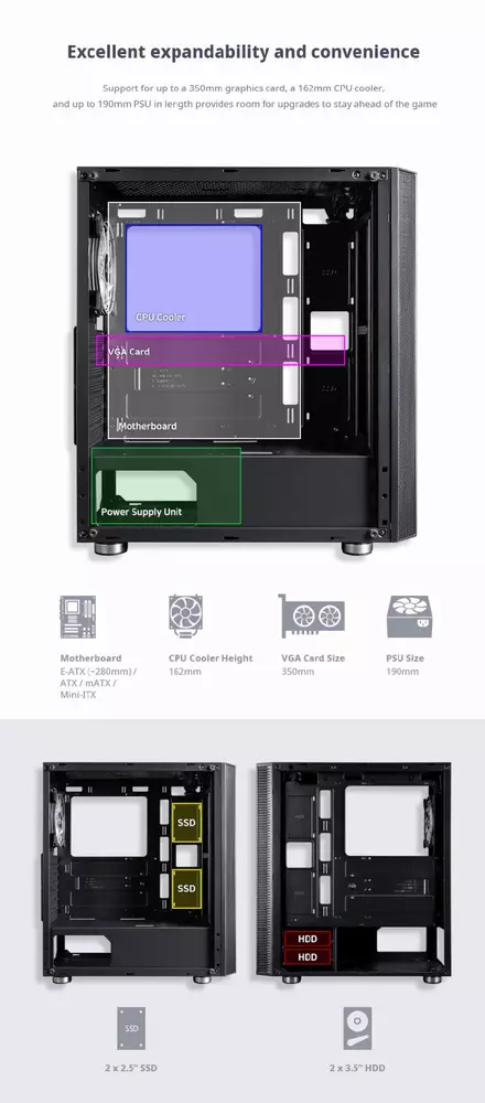 Кутия Zalman R2 BLACK ATX Case