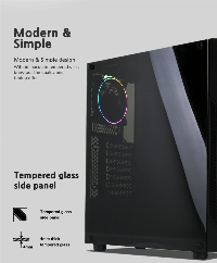 Кутия Zalman K1 Rev.B aRGB Tempered Glass ATX Case