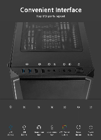 Кутия Zalman K1 Rev.B aRGB Tempered Glass ATX Case