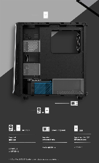 Кутия Zalman K1 Rev.B aRGB Tempered Glass ATX Case