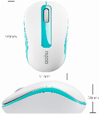 Безжична мишка RAPOO M10 Plus Blue/White