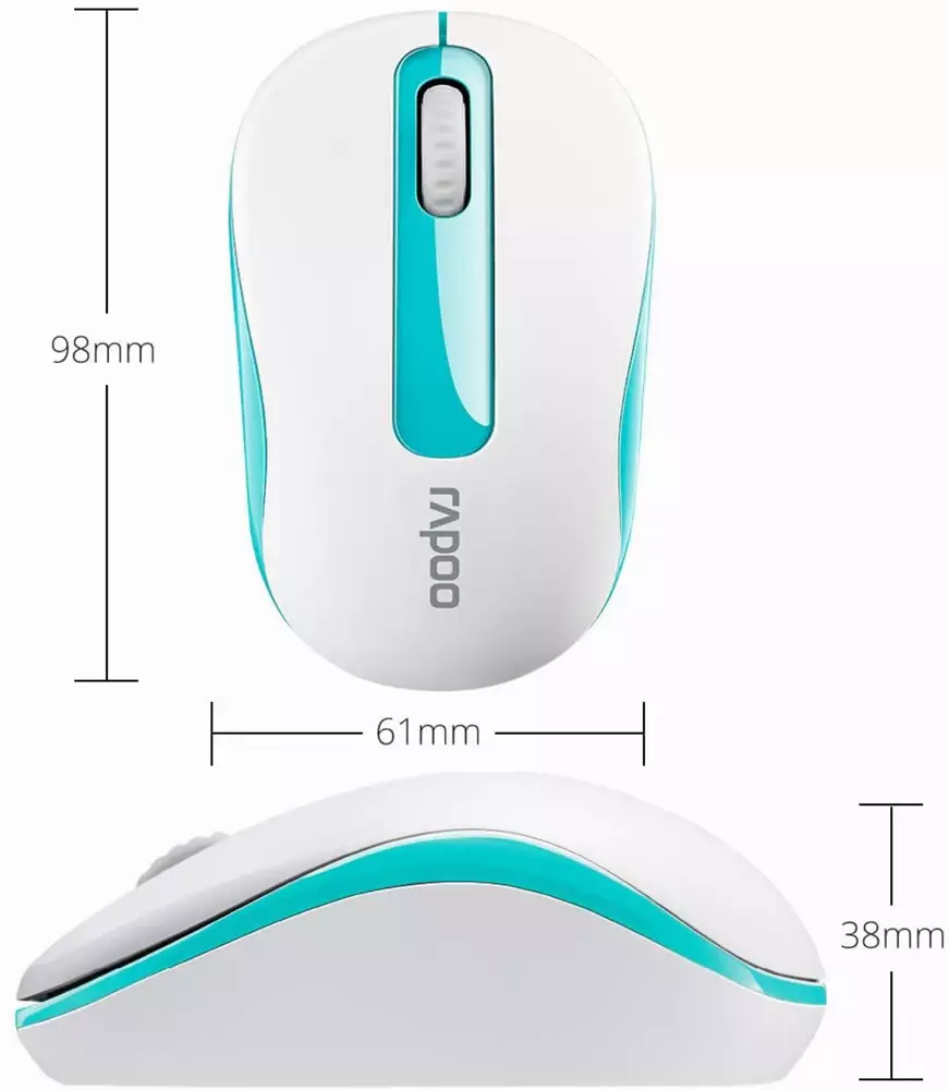 Безжична мишка RAPOO M10 Plus Blue/White