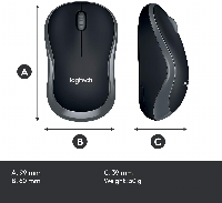 Безжична мишка LOGITECH M185 Black/Grey