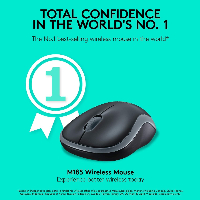 Безжична мишка LOGITECH M185 Black/Grey