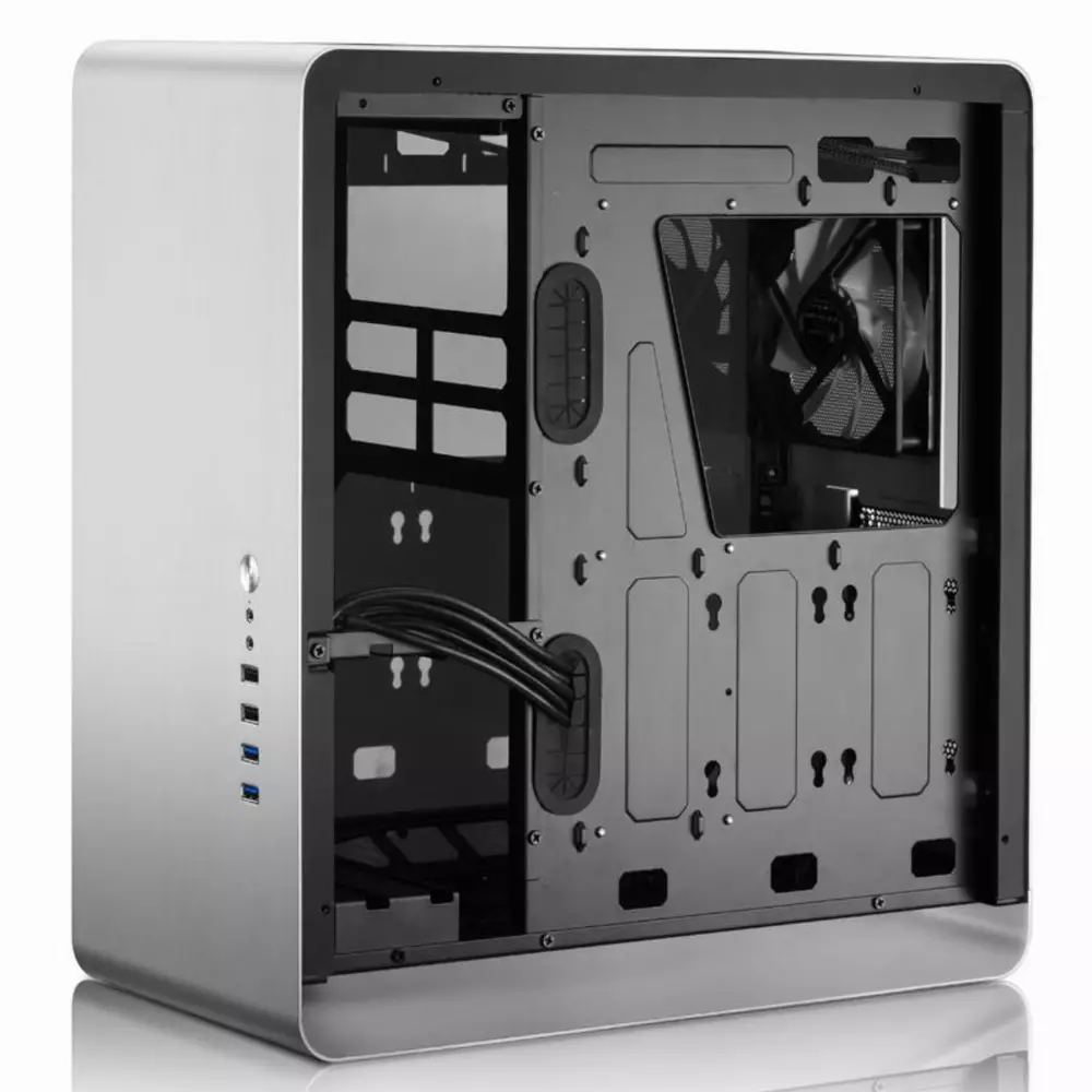 Кутия Jonsbo UMX4 Silver, TG, Mid-Tower