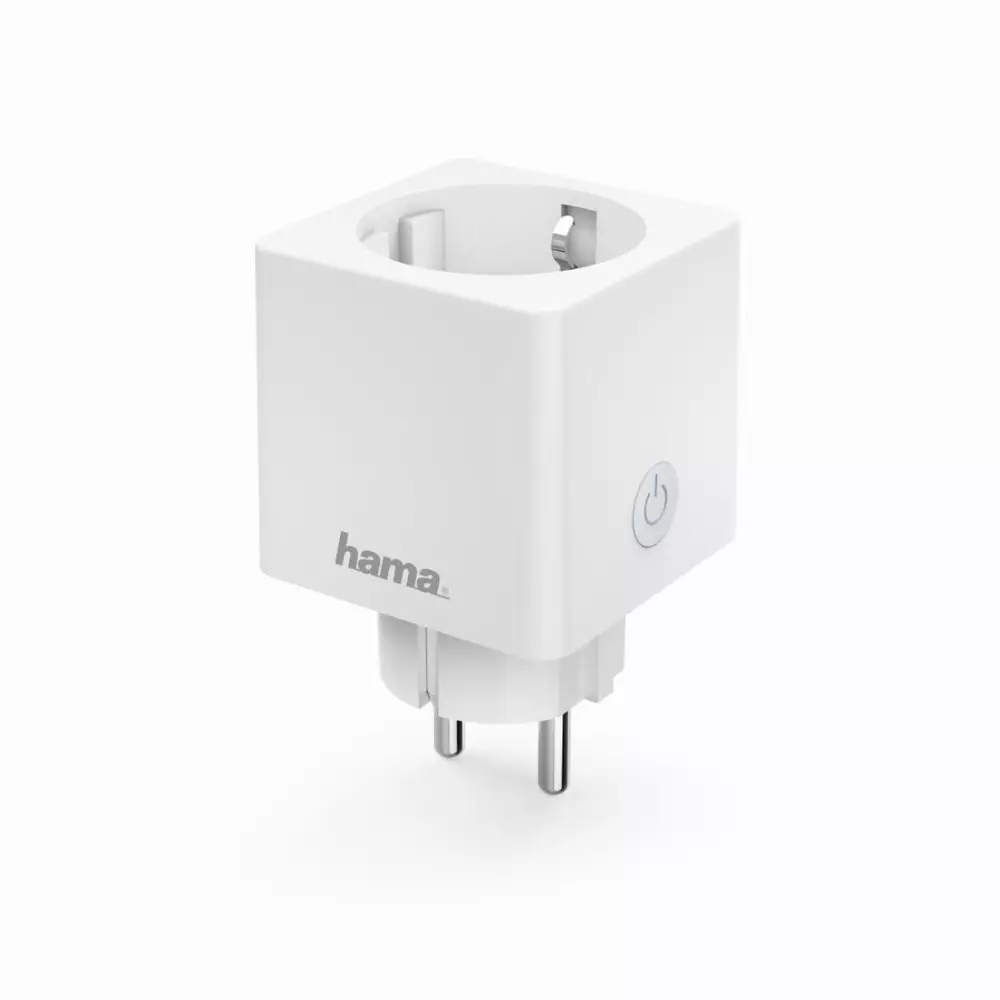 Смарт контакт HAMA Mini, WiFi, 3680W, 16A,измерване на сумарна енергийна консумация