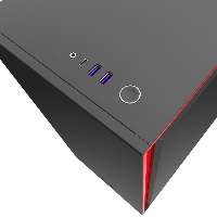 Кутия NZXT H710 Matte Black/Red