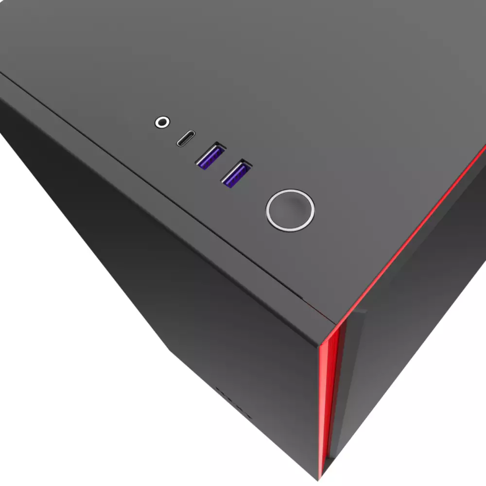 Кутия NZXT H710 Matte Black/Red