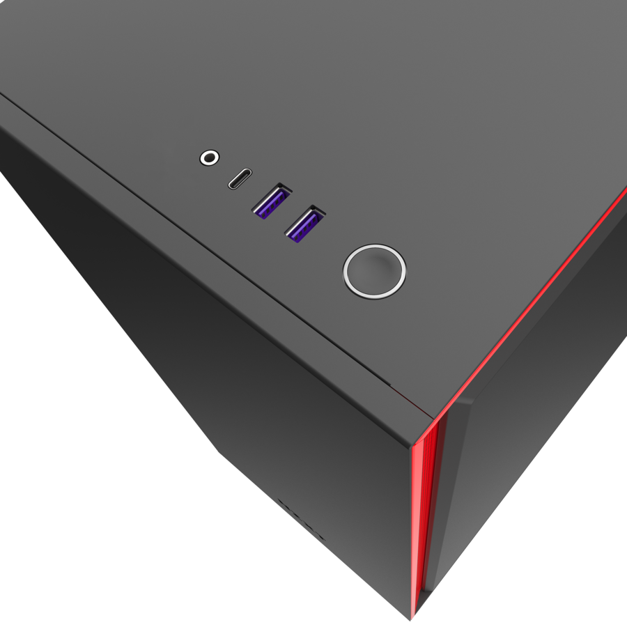 Кутия NZXT H710 Matte Black/Red
