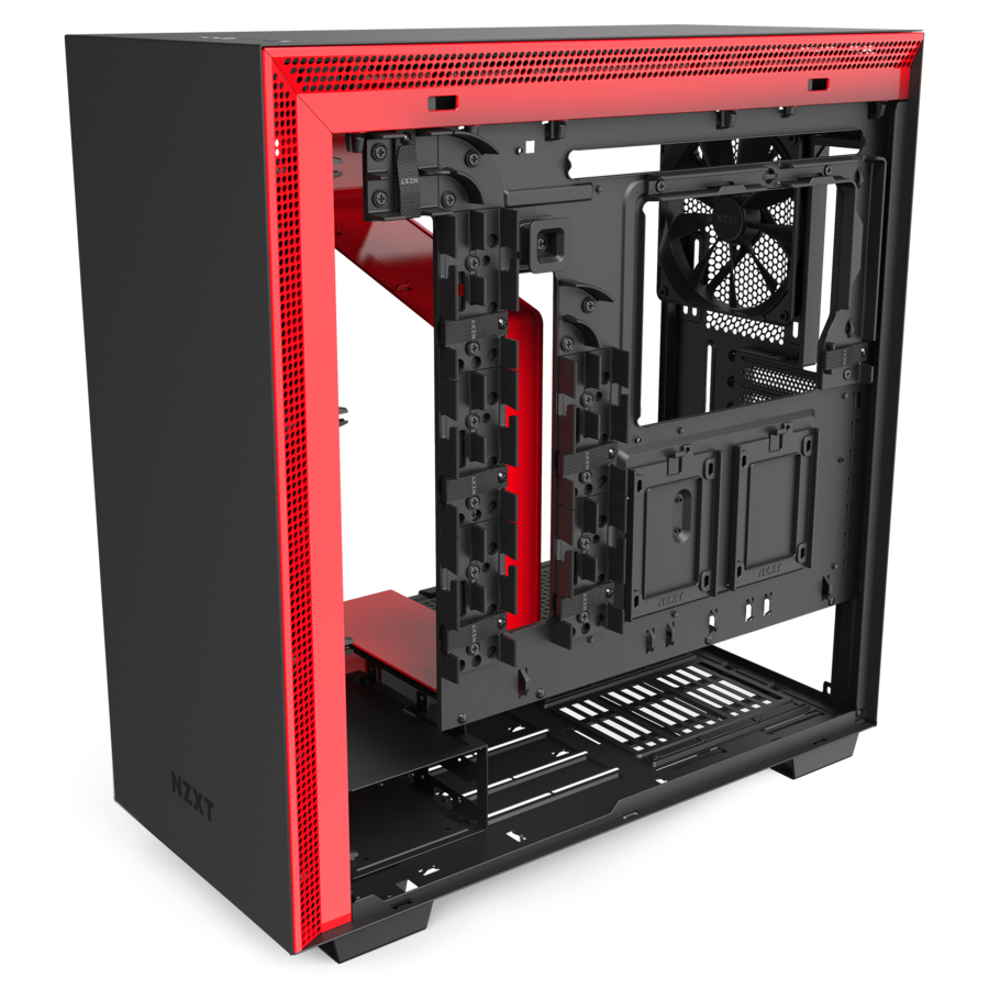 Кутия NZXT H710 Matte Black/Red