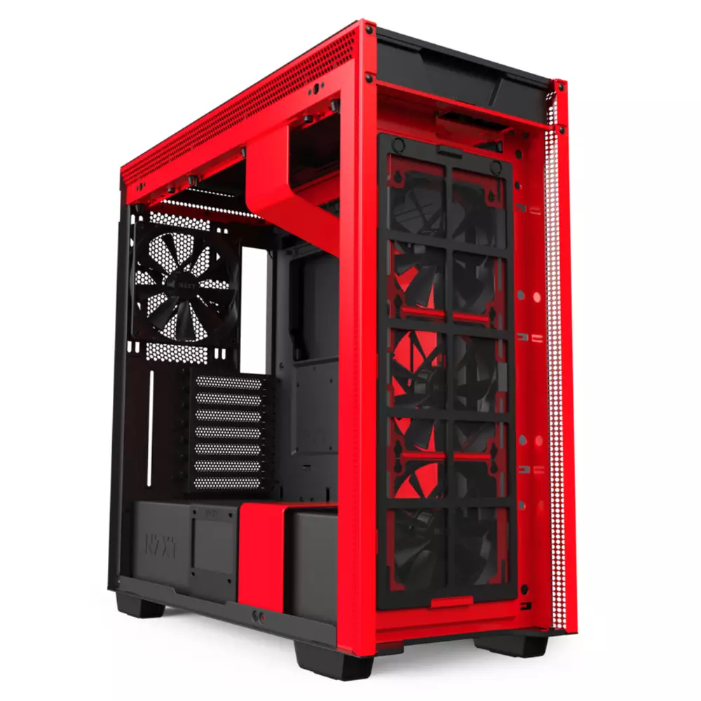 Кутия NZXT H710 Matte Black/Red