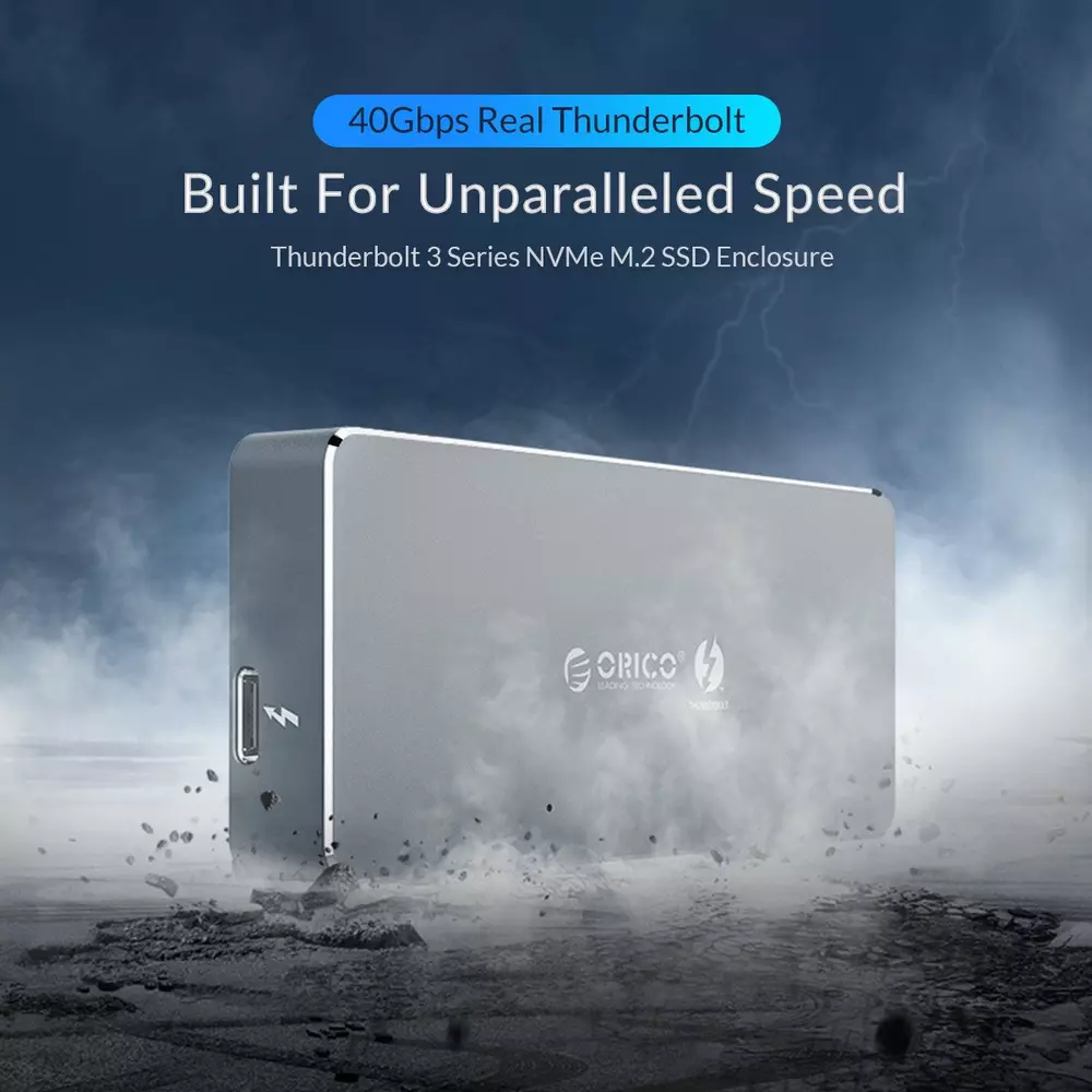 Външна кутия за диск  Orico APM2T3-G40 Storage Case M.2 NVMe M key THUNDERBOLT 3 40Gbps - 