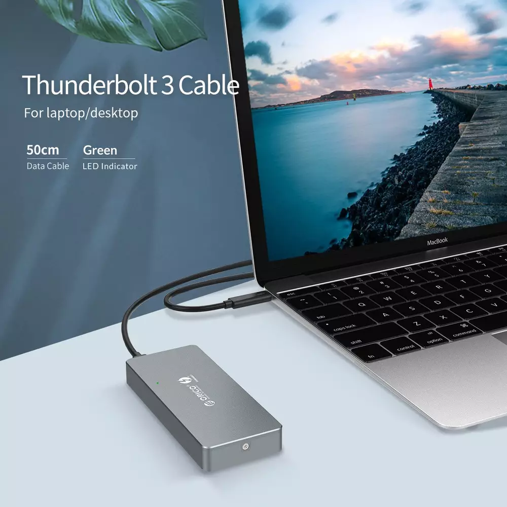 Външна кутия за диск  Orico APM2T3-G40 Storage Case M.2 NVMe M key THUNDERBOLT 3 40Gbps - 