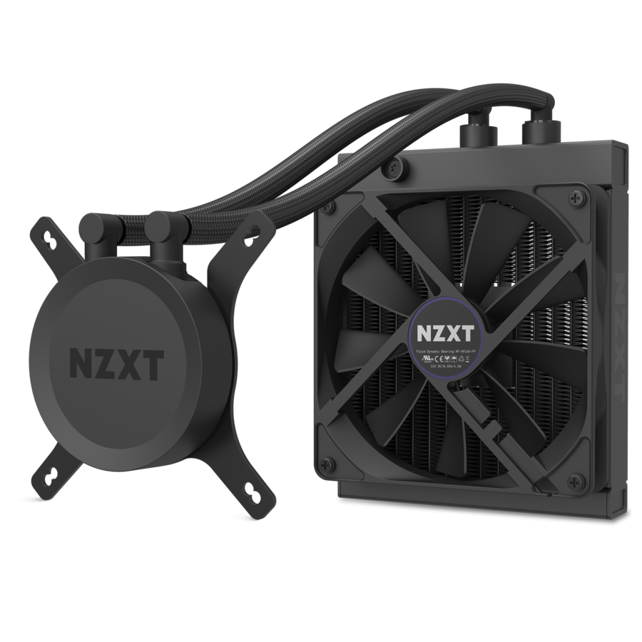 Кутия NZXT H1 Matte Black с PSU, AIO Liquid Cooler, GPU Riser