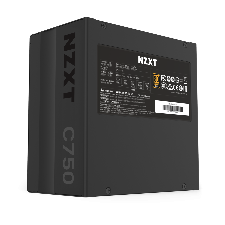 Захранване NZXT C750 (750W) 80+ Gold Full Modular