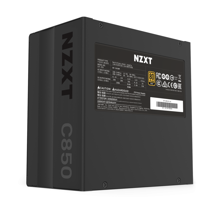Захранване NZXT C850 (850W) 80+ Gold Full Modular