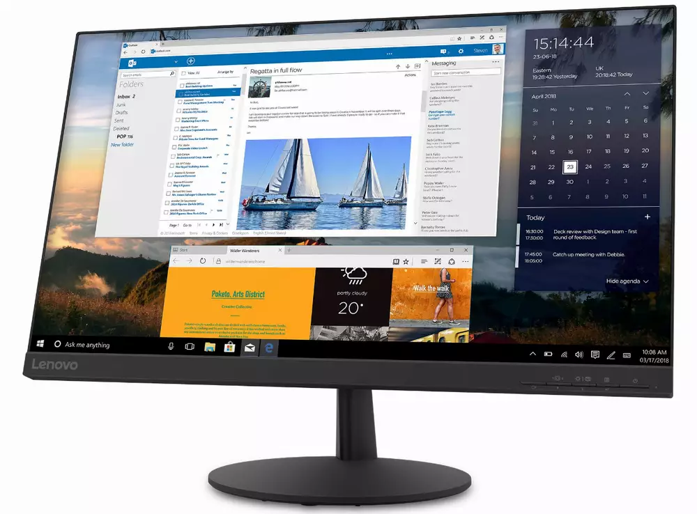Монитор LENOVO 23.8" L24Q-30, QHD 2560x1440, IPS, 99% sRGB, 75Hz, 4ms, AMD FreeSync