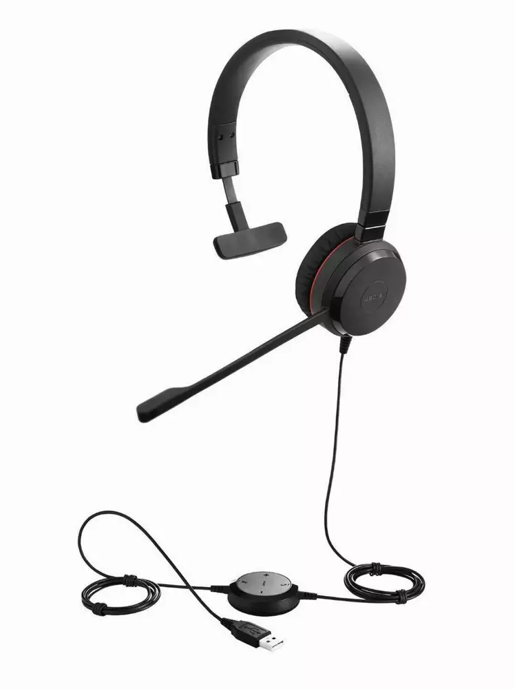 Слушалки Jabra Evolve 30 II MS, Моно, Микрофон, Черни 