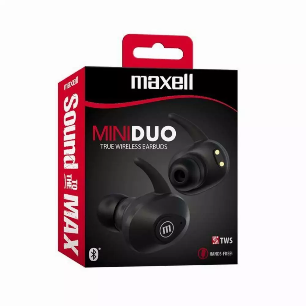 Блутут слушалки-тапи с докинг кутийка Mahell MINI DUO, True Wireless, Bluetooth 5.0, Черни