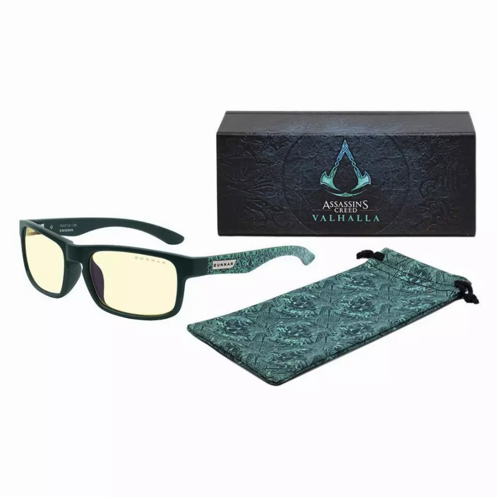 Геймърски очила GUNNAR Enigma Teal, Amber, Assassin's Creed Valhalla, Черен
