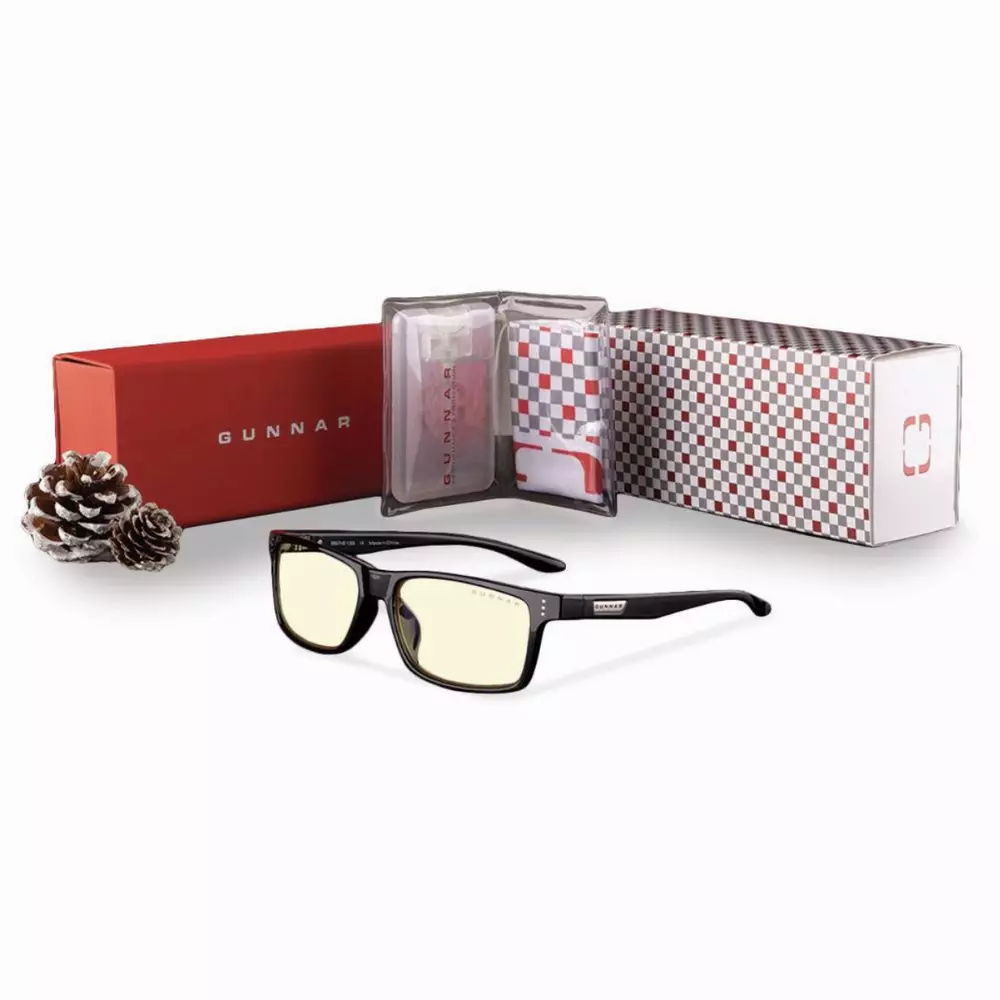 Комплект GUNNAR Vertex Onyx Holiday Bundle - Очила, калъф, почистващ спрей