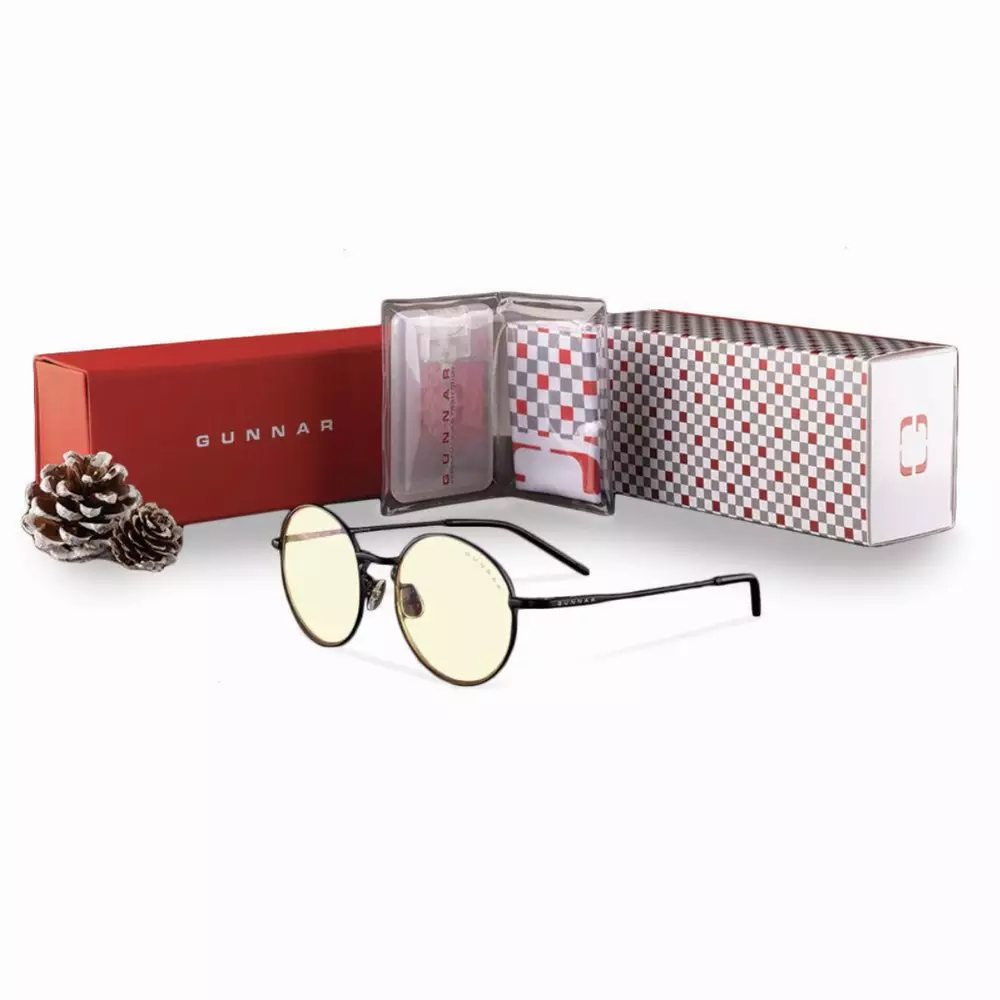 Σετ GUNNAR OPTICS Ellipse Onyx Holiday Bundle - Γυαλιά, θήκη, καθαριστικό σπρέι