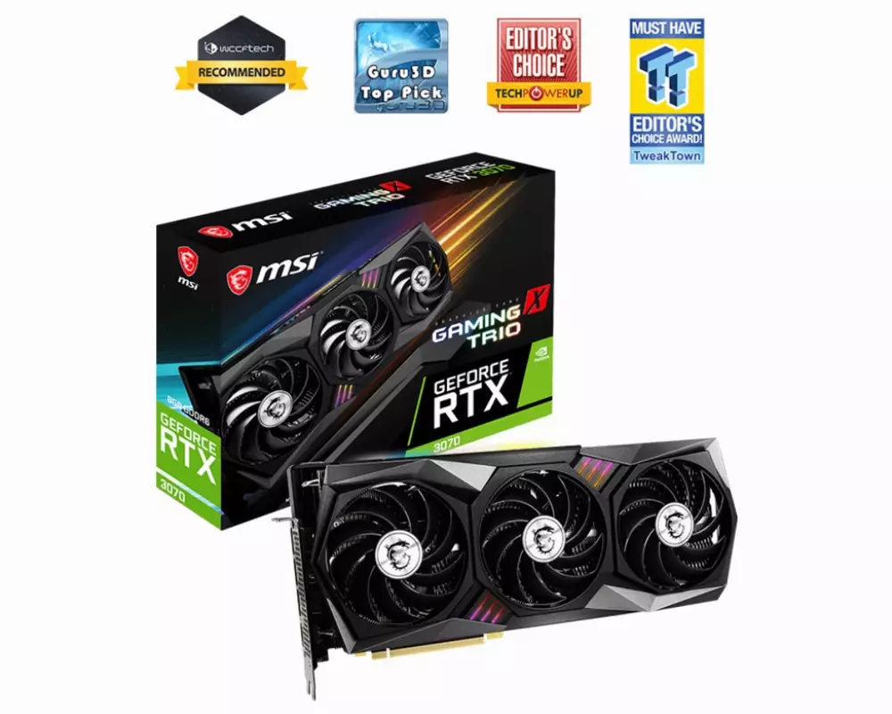 Видео карта MSI GeForce RTX 3070 GAMING X TRIO