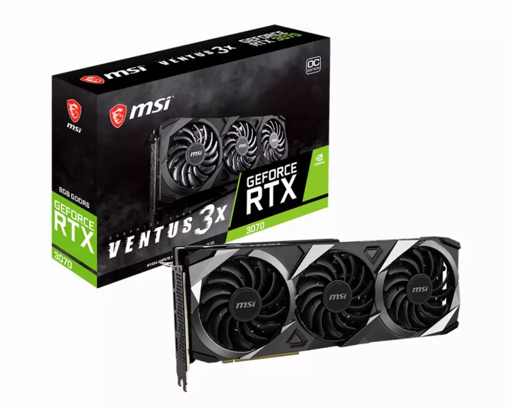 Видео карта MSI GeForce RTX 3070 VENTUS 3X OC 8GB LHR