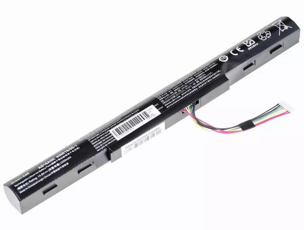 Μπαταρία για φορητό υπολογιστή Acer Aspire E 15 E15 E5-575 E5-575G E 17 E17 E5-774 E5-774G AS16A5K 14.8V 2200mAh GREEN CELL