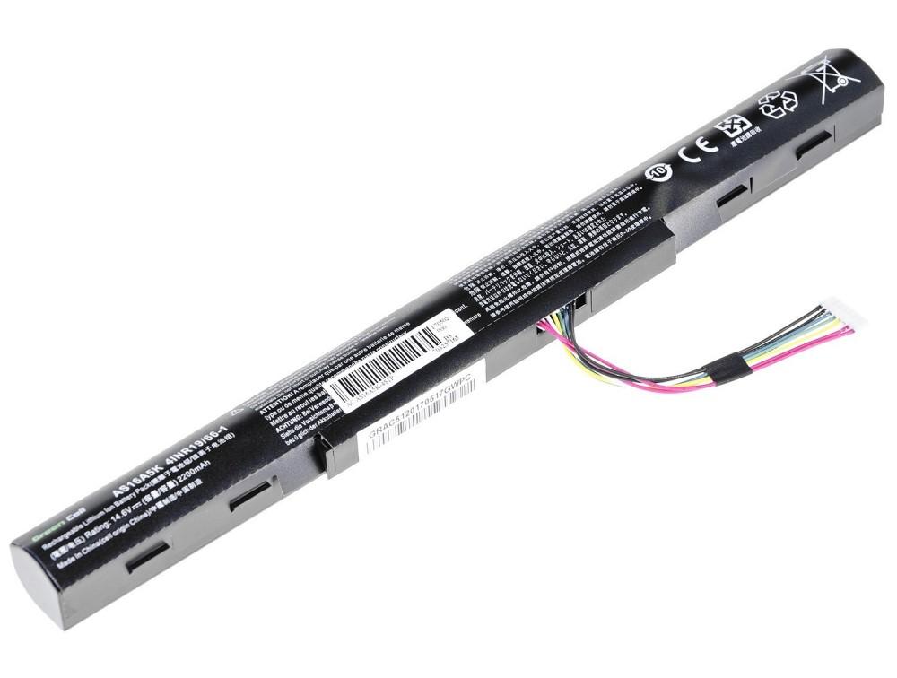 Аккумулятор для ноутбука Acer Aspire E 15 E15 E5-575 E5-575G E 17 E17 E5-774 E5-774G AS16A5K 14.8V 2200mAh GREEN CELL